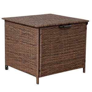 SKRZYNIA OGRODOWA XL-SD-S NA PODUSZKI TECHNORATTAN ROZMIAR S JASNY BRĄZ75X70X65 