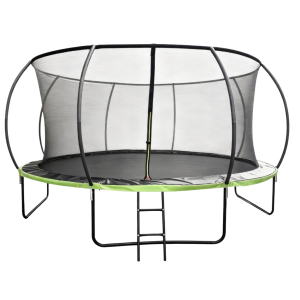 TRAMPOLINA OGRODOWA DLA DZIECI 427 cm DRABINKA SIATKA ZABEZPIECZAJĄCA 14FT