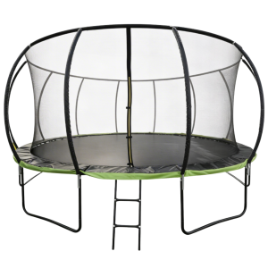 TRAMPOLINA OGRODOWA DLA DZIECI 488 cm DRABINKA SIATKA ZABEZPIECZAJĄCA 16FT