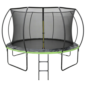 TRAMPOLINA OGRODOWA DLA DZIECI 305 cm DRABINKA SIATKA ZABEZPIECZAJĄCA 10FT