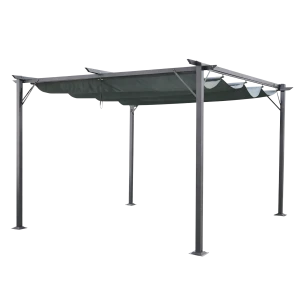 PERGOLA TARASOWA OGRODOWA 3X3 ALTANA STALOWA PREMIUM GRAFITOWA MOCNA XT3307